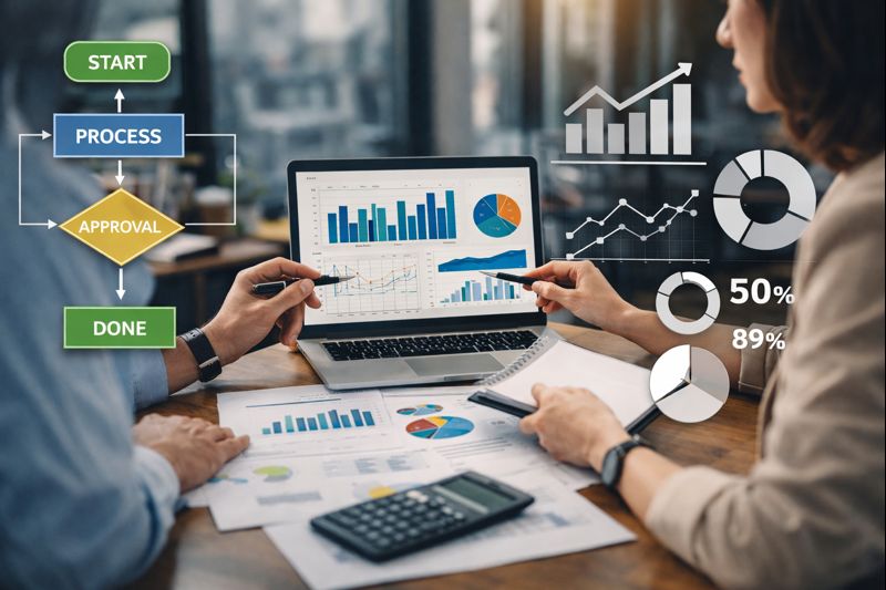 Grafer och diagram från ett BI system
